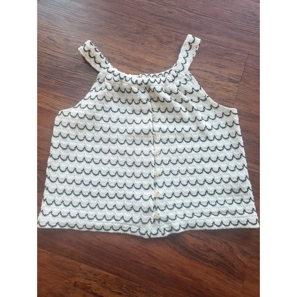 Madewell Cream Textured Tank Size S